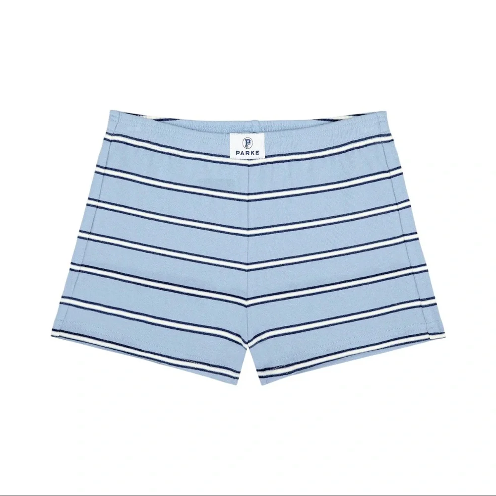 Parke Maggie & Emma cotton mini shorts sky stripe - Picture 2 of 2
